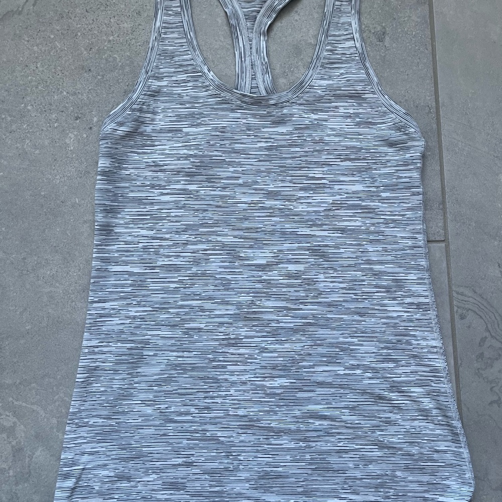 Lululemon Athletica Cool Racerback II Tank Top - Space Dye Black & White
